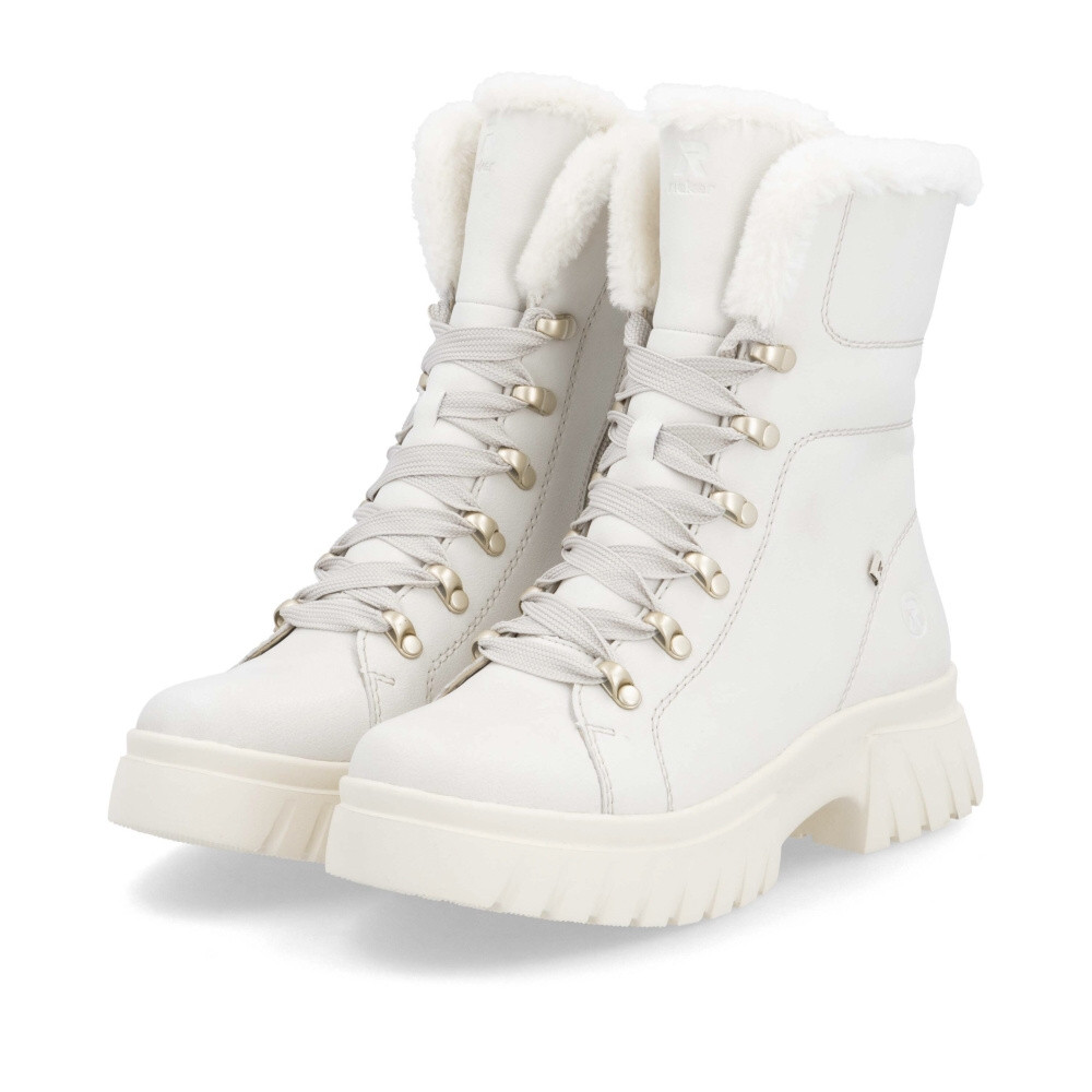 detail Dámská kotníková obuv RIEKER W1874-80 bílá W4