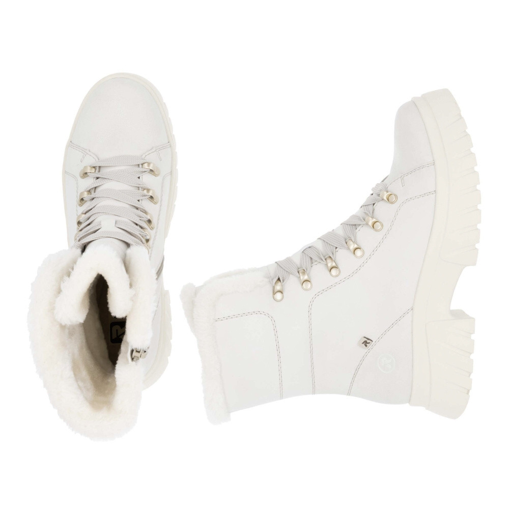 detail Dámská kotníková obuv RIEKER W1874-80 bílá W4