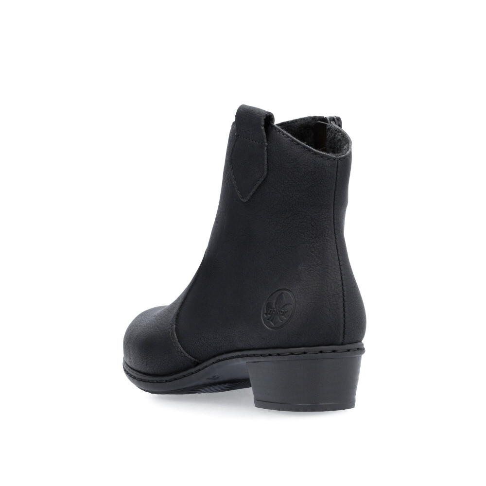 detail Dámská kotníková obuv RIEKER Y0762-00 černá W5