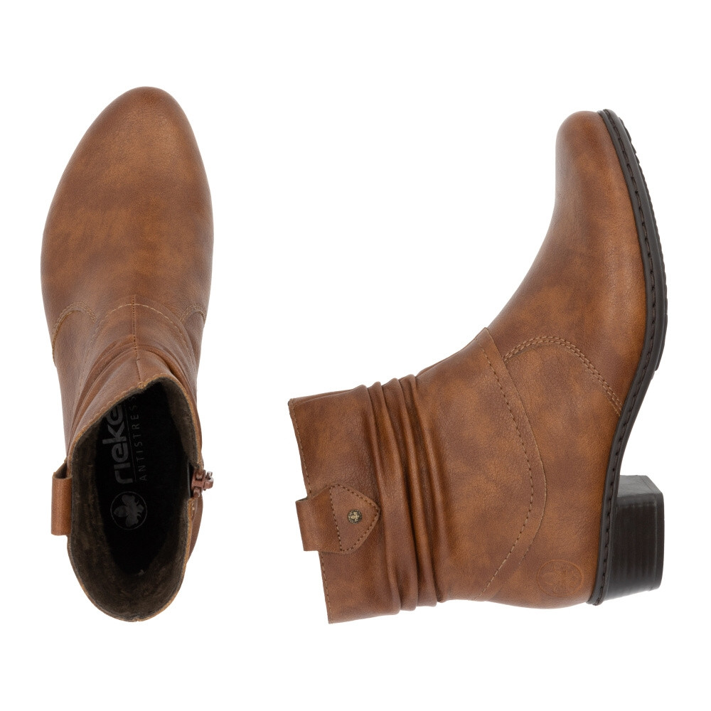 detail Dámská kotníková obuv RIEKER Y0771-24 hnědá W4