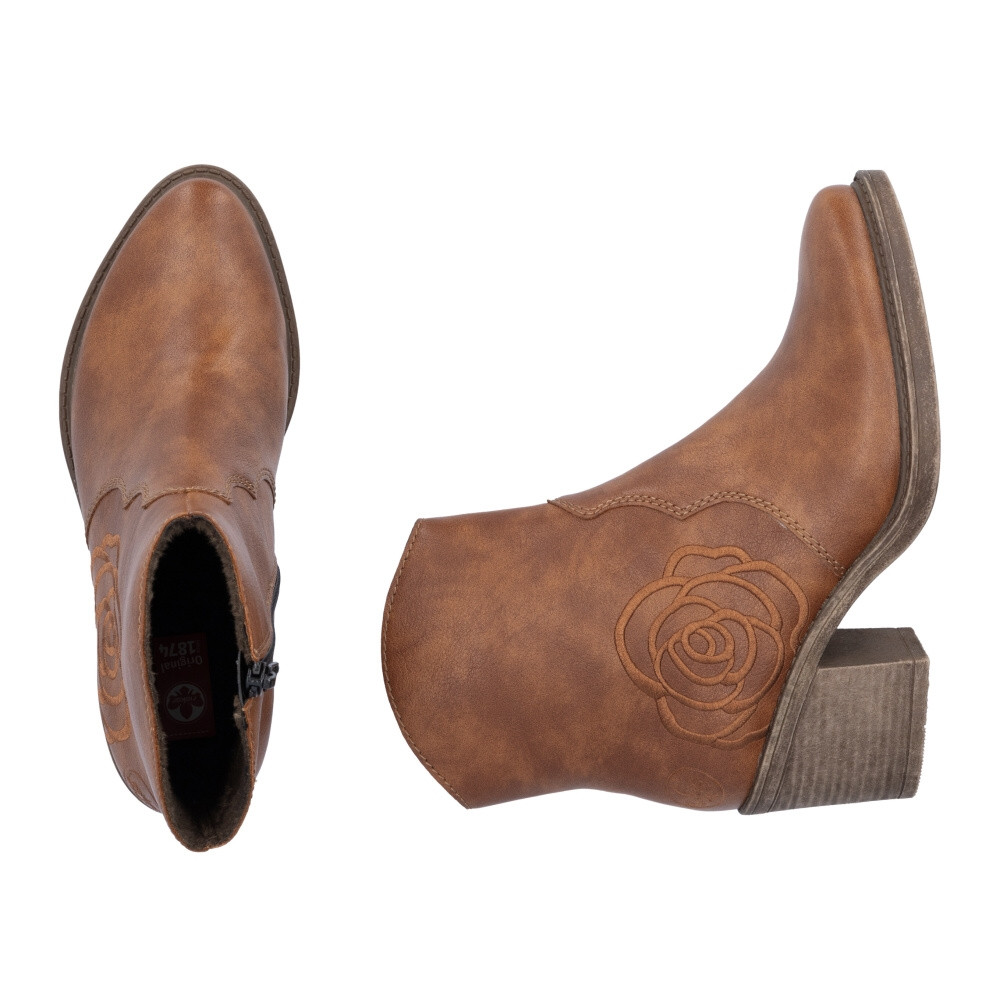 detail Dámská kotníková obuv RIEKER Y1250-24 hnědá W4