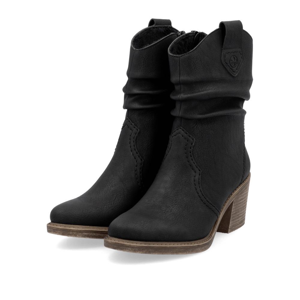 detail Dámská kotníková obuv RIEKER Y1284-00 černá W4