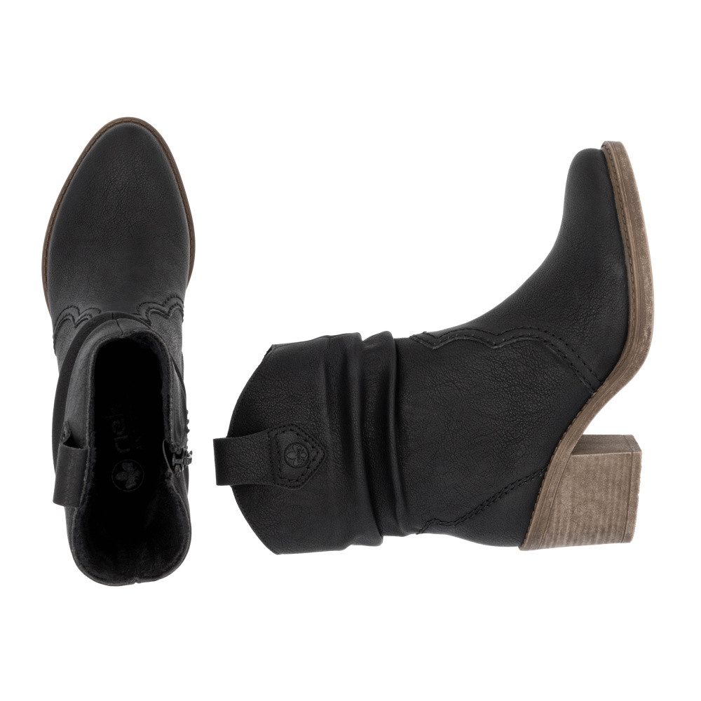 detail Dámská kotníková obuv RIEKER Y1284-00 černá W4