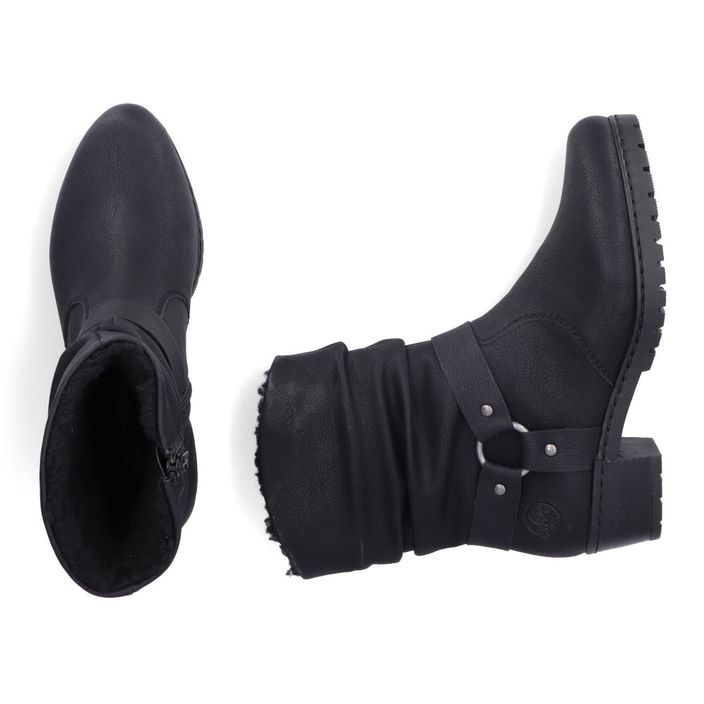 detail Dámská kotníková obuv RIEKER Y1760-00 černá W5