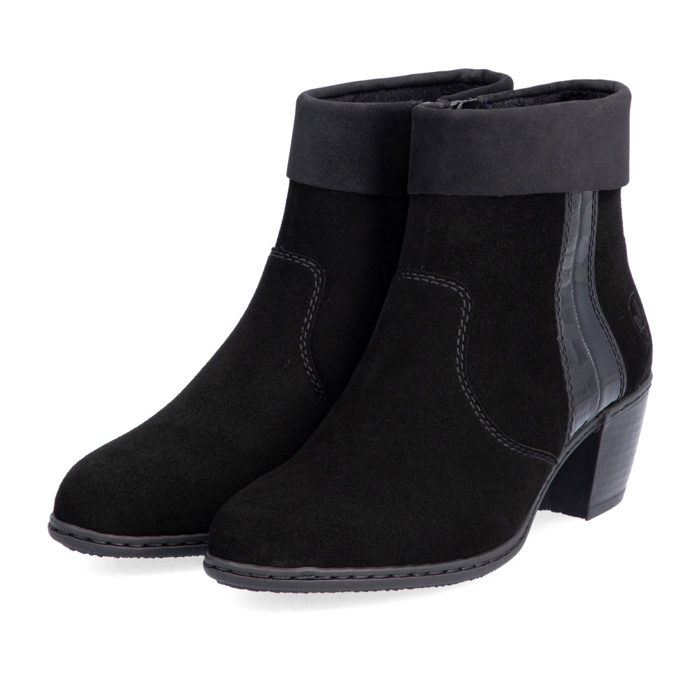 detail Dámská kotníková obuv RIEKER Y2152-00 černá W4