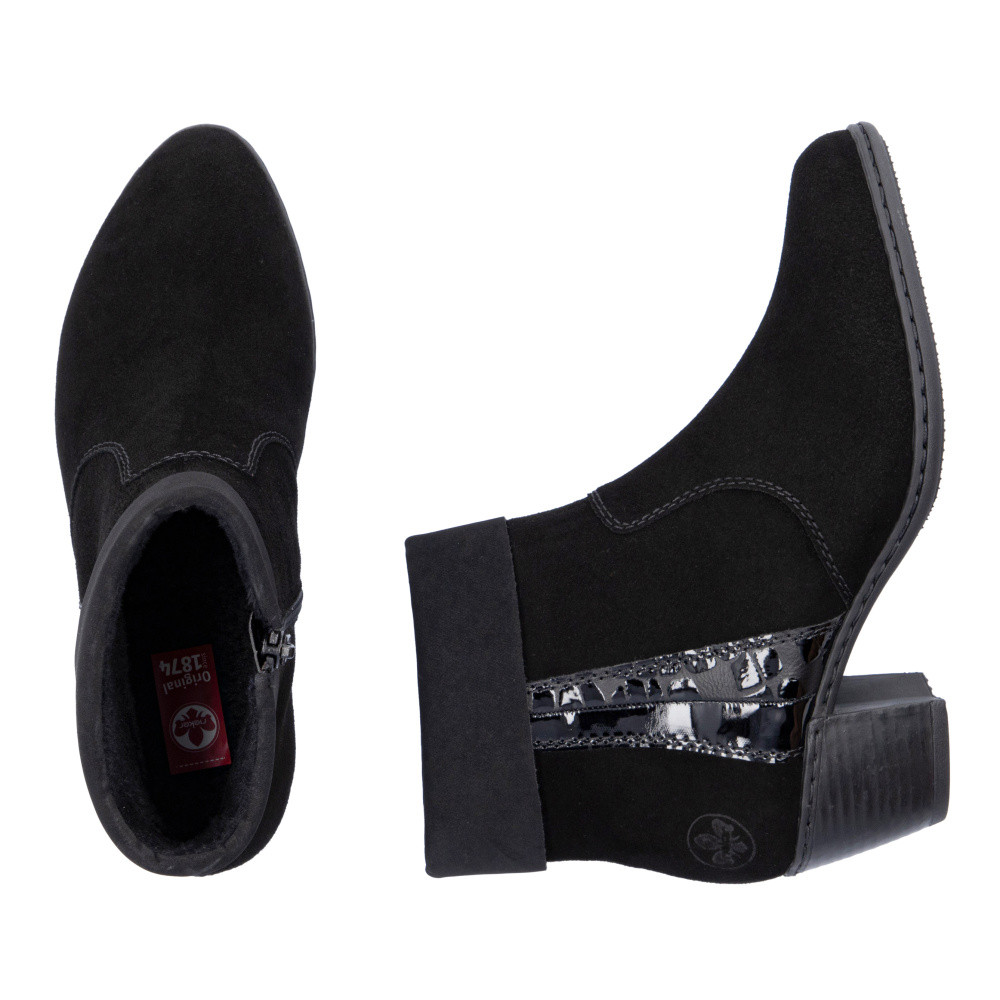 detail Dámská kotníková obuv RIEKER Y2152-00 černá W4