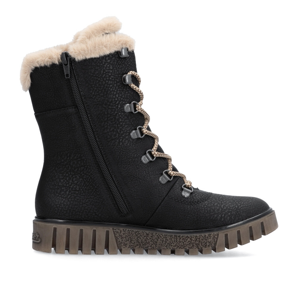 detail Dámská kotníková obuv RIEKER Y3424-00 černá W5