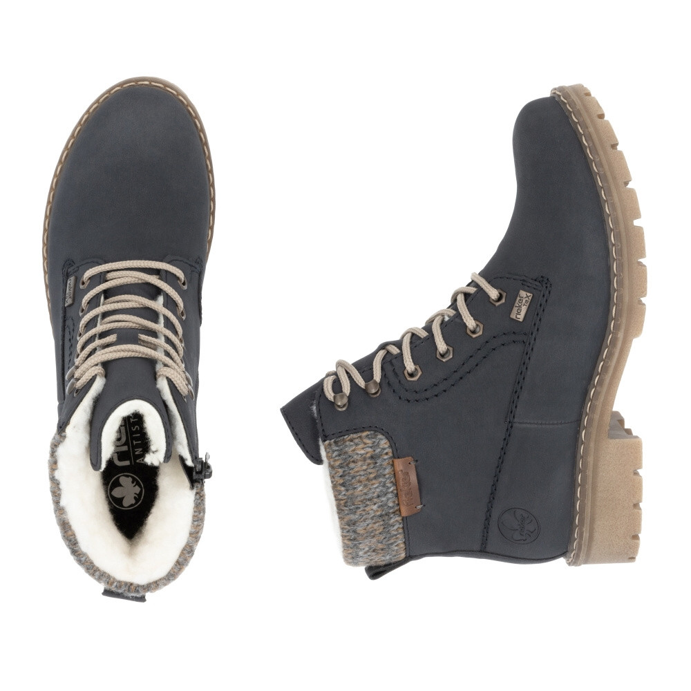 detail Dámská kotníková obuv RIEKER Y9118-14 modrá W5