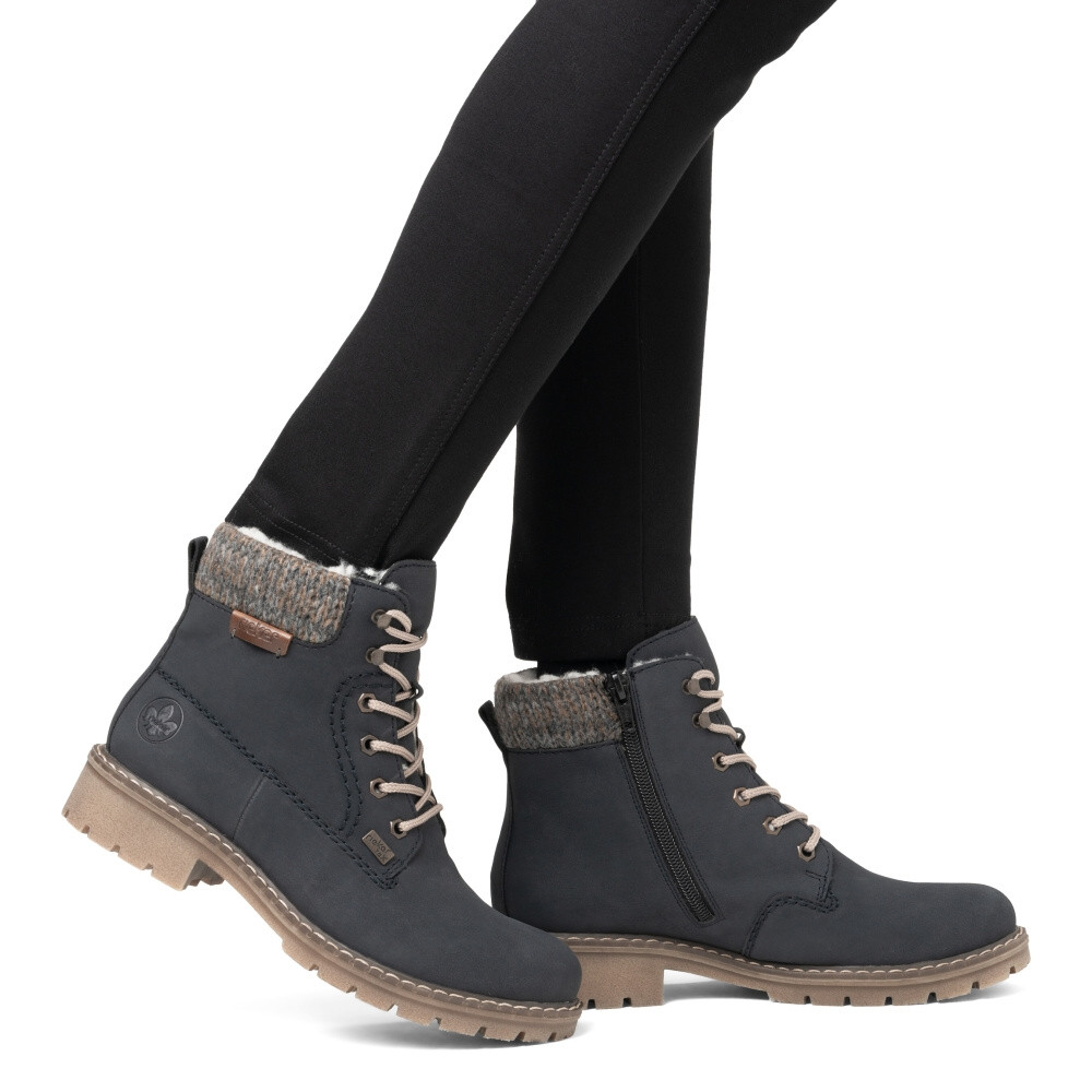 detail Dámská kotníková obuv RIEKER Y9118-14 modrá W5