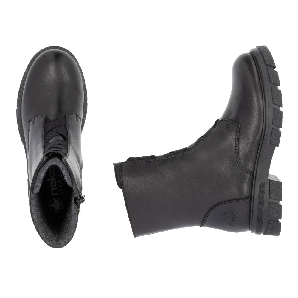 detail Dámska členková obuv RIEKER Z9179-00 čierna W4