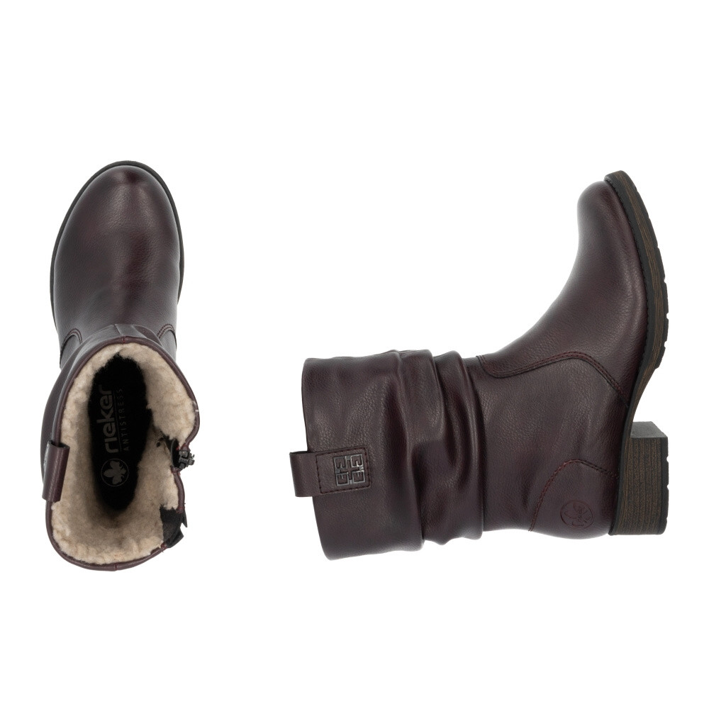 detail Dámská kotníková obuv RIEKER Z9583-35 červená W4