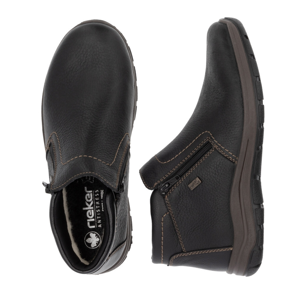 detail Pánská kotníková obuv RIEKER 03673-00 černá W5