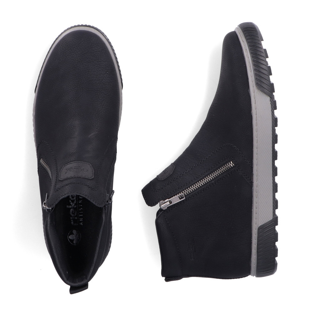 detail Pánská kotníková obuv RIEKER 18981-00 černá W4