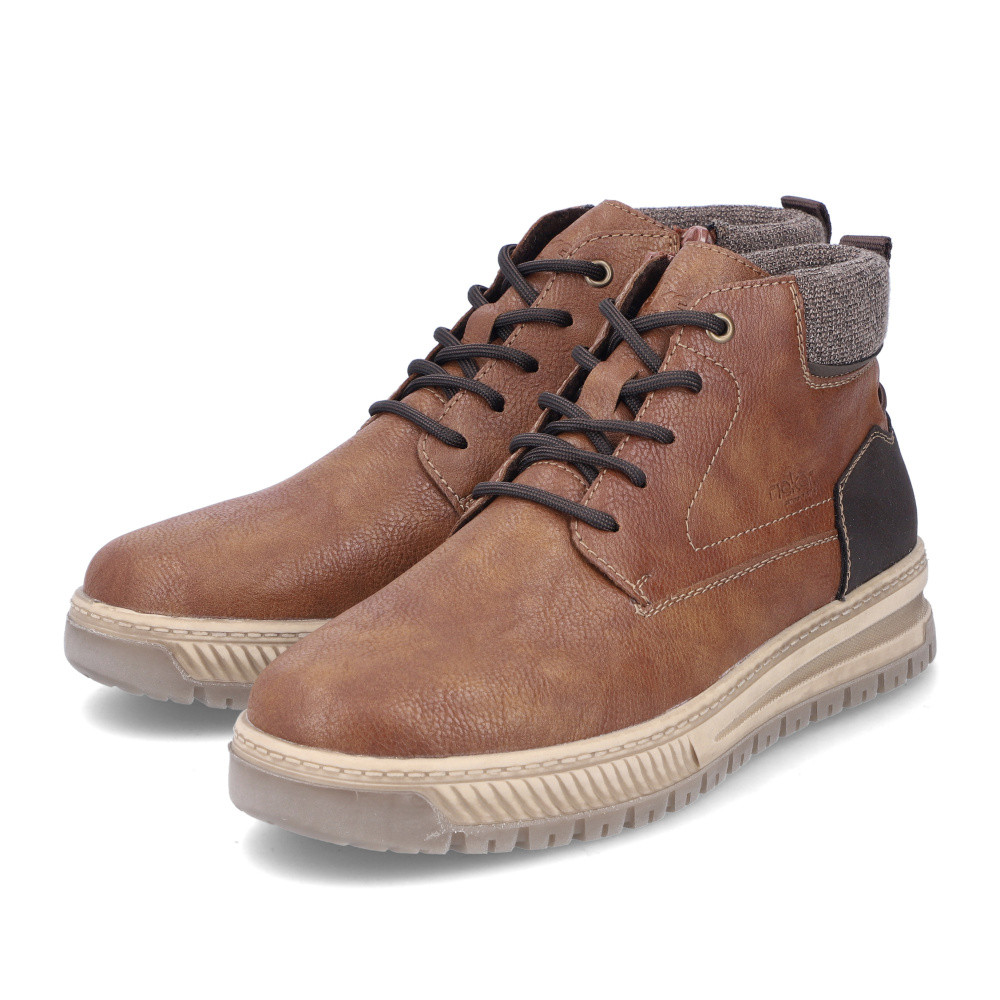 detail Pánska členková obuv RIEKER 38532-25 hnedá W4