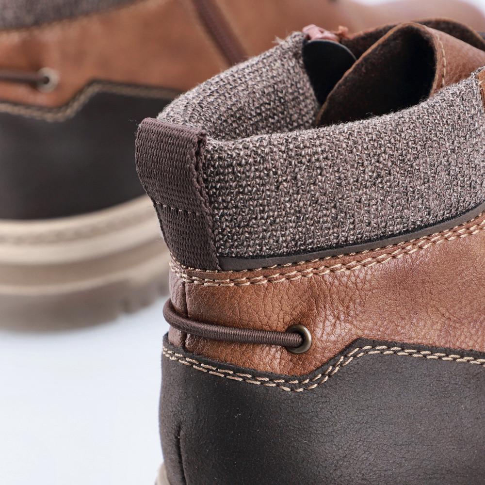 detail Pánska členková obuv RIEKER 38532-25 hnedá W4