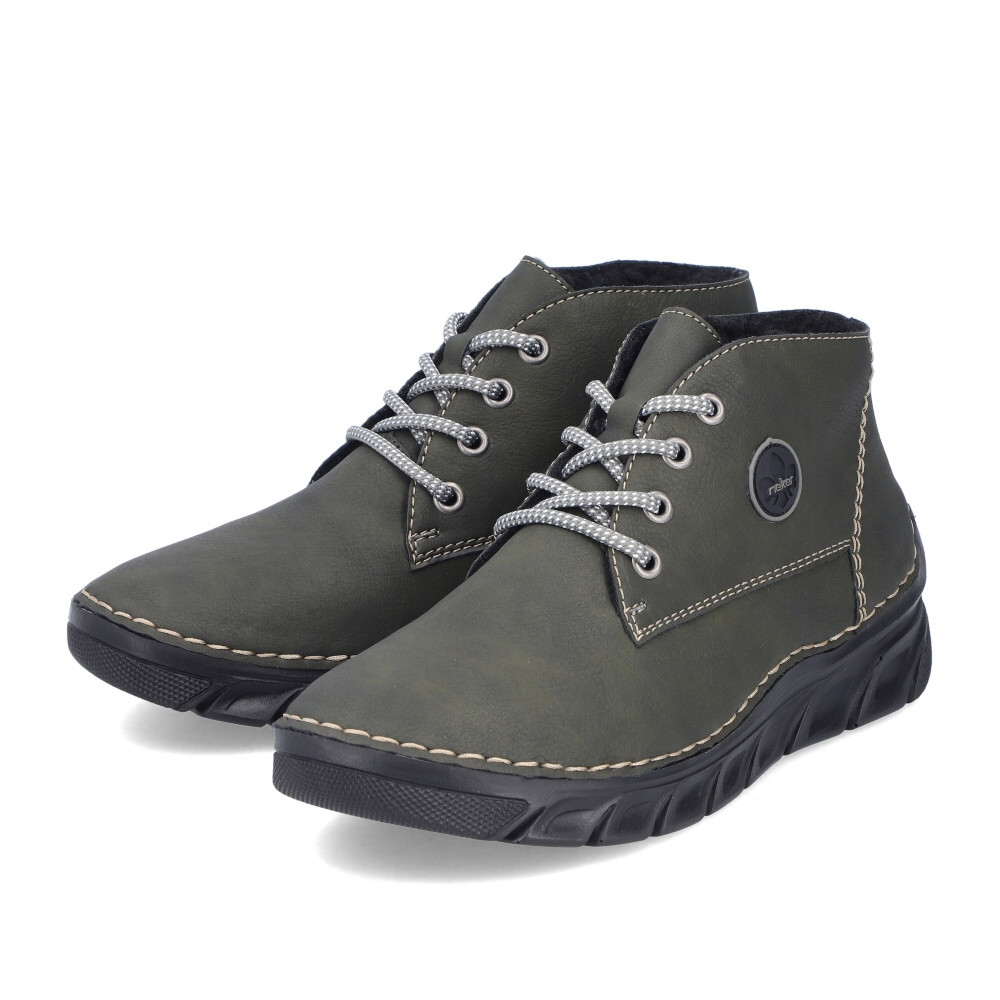 detail Dámská kotníková obuv RIEKER 55008-54 zelená W4