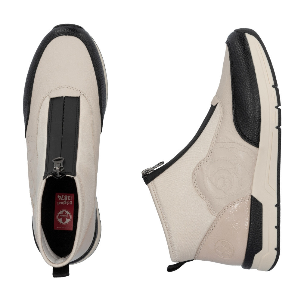 detail Dámská kotníková obuv RIEKER 58956-60 béžová W4