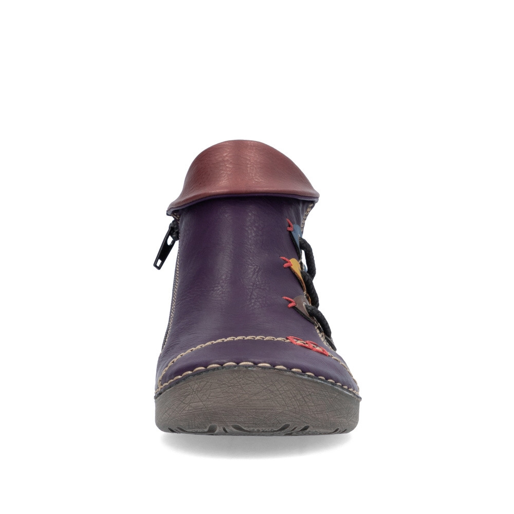 detail Dámská kotníková obuv RIEKER 72581-30 fialová W4