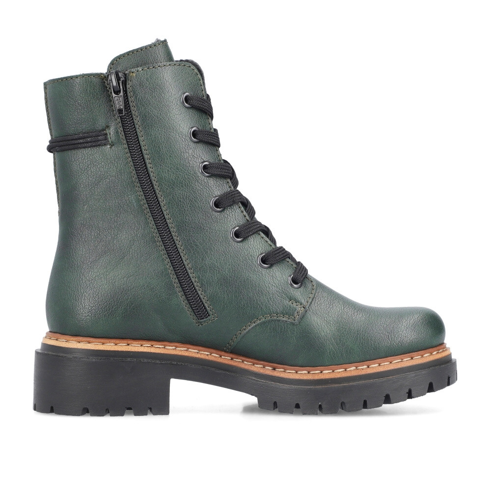 detail Dámská kotníková obuv RIEKER 72637-54 zelená W4