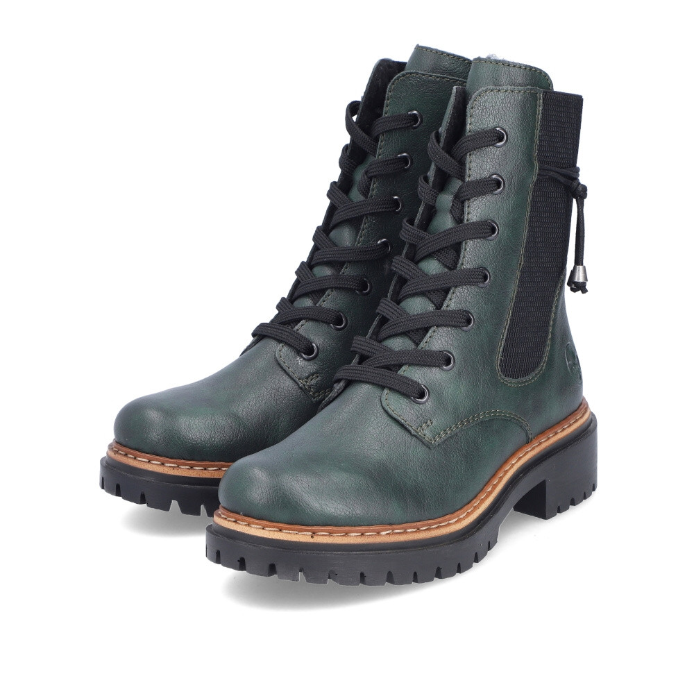 detail Dámská kotníková obuv RIEKER 72637-54 zelená W4