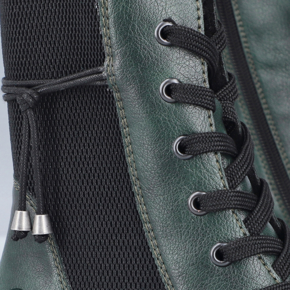 detail Dámská kotníková obuv RIEKER 72637-54 zelená W4