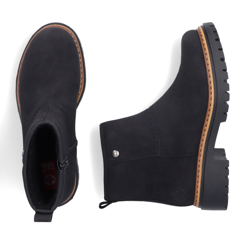 detail Dámská kotníková obuv RIEKER 72671-00 černá W4