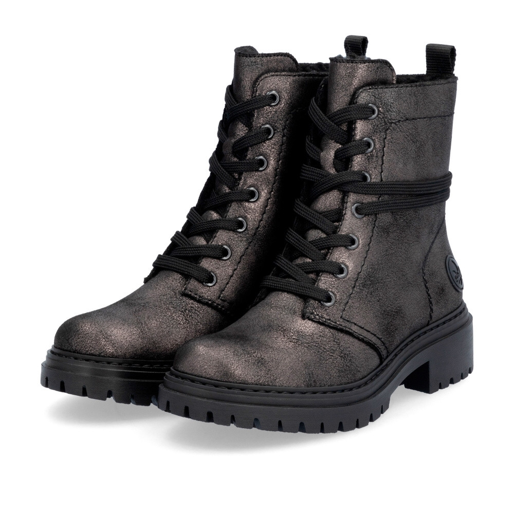 detail Dámská kotníková obuv RIEKER 72675-00 černá W4