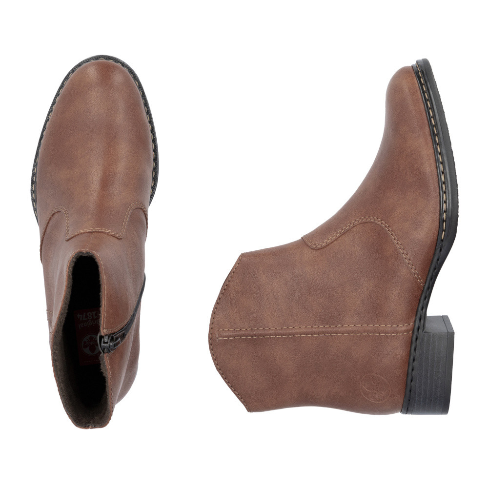 detail Dámská kotníková obuv RIEKER 73467-24 hnědá W4