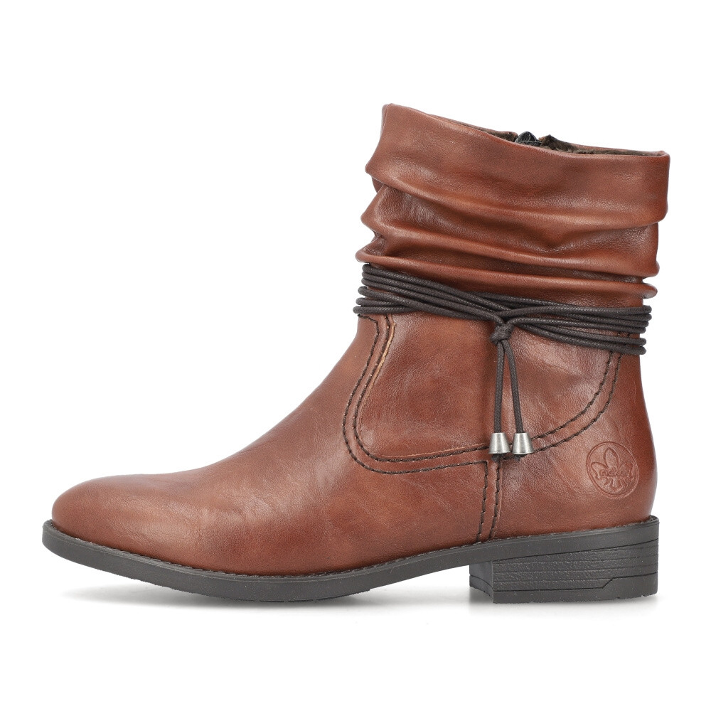 detail Dámská kotníková obuv RIEKER 73691-25 hnědá W4