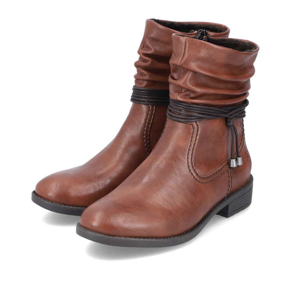 detail Dámská kotníková obuv RIEKER 73691-25 hnědá W4