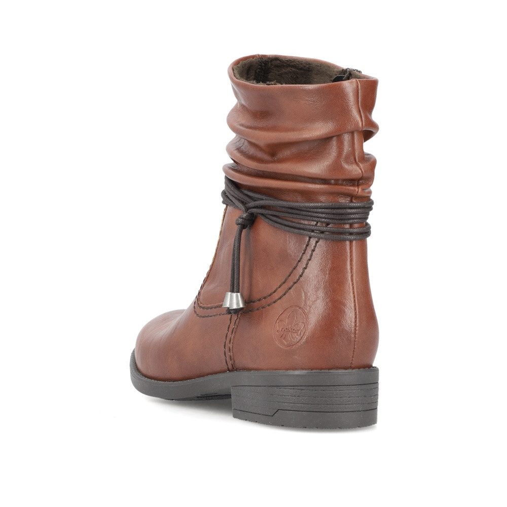 detail Dámská kotníková obuv RIEKER 73691-25 hnědá W4