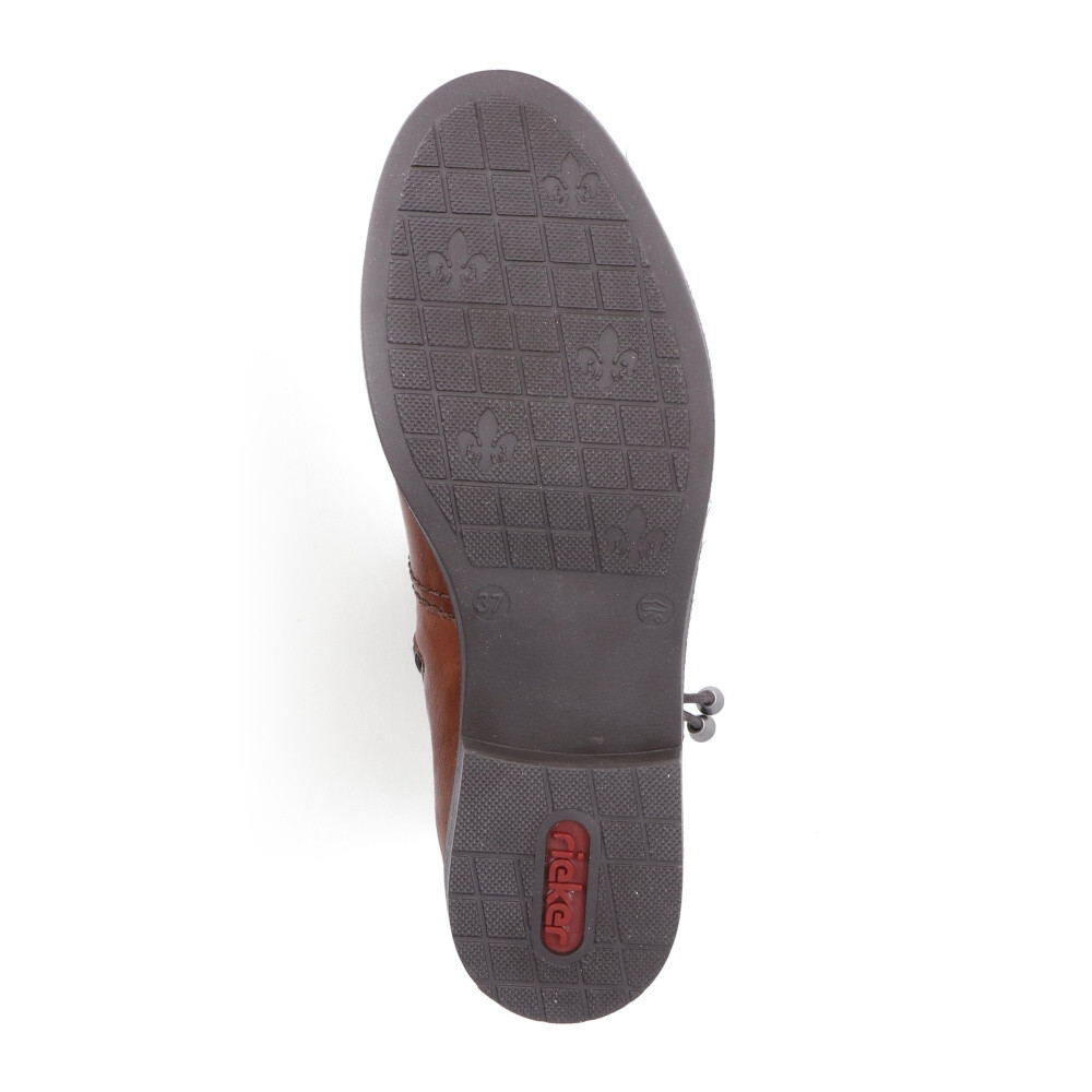 detail Dámská kotníková obuv RIEKER 73691-25 hnědá W4