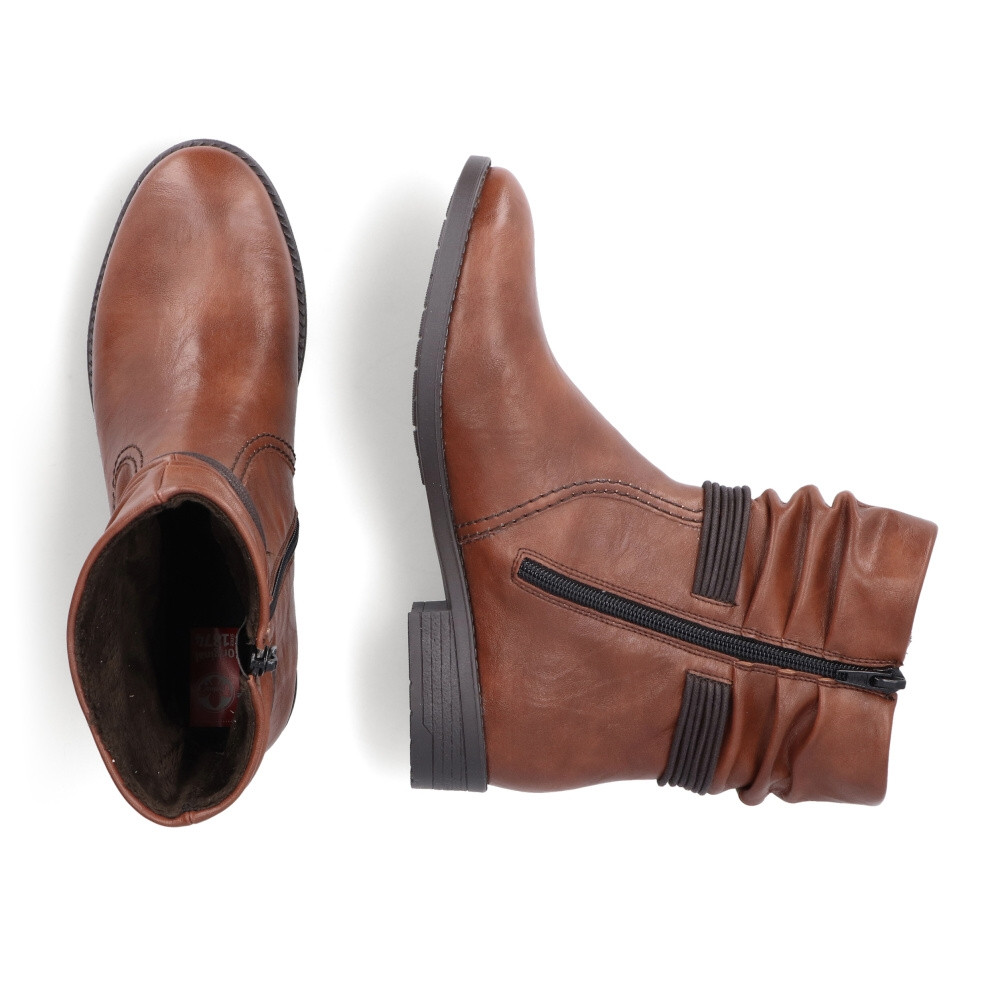 detail Dámská kotníková obuv RIEKER 73691-25 hnědá W4