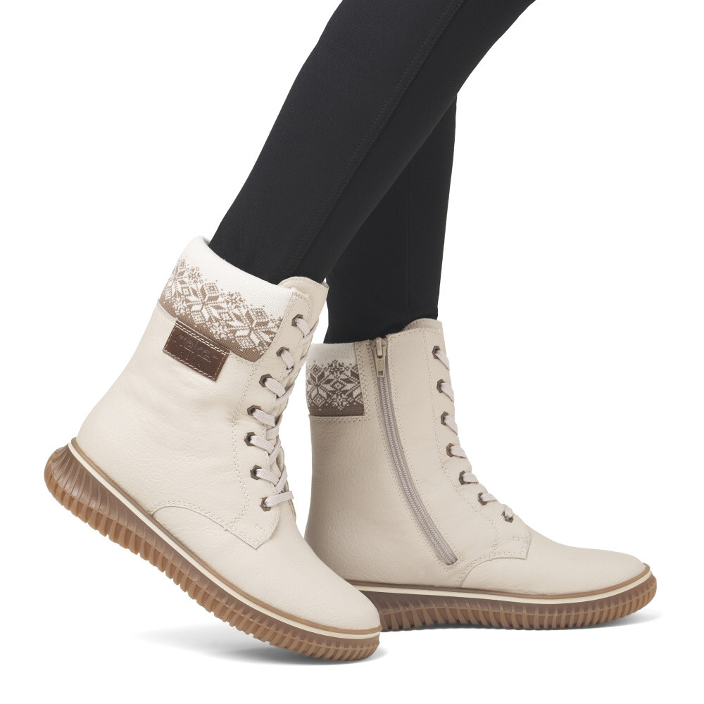 detail Dámská kotníková obuv RIEKER 74203-60 béžová W4