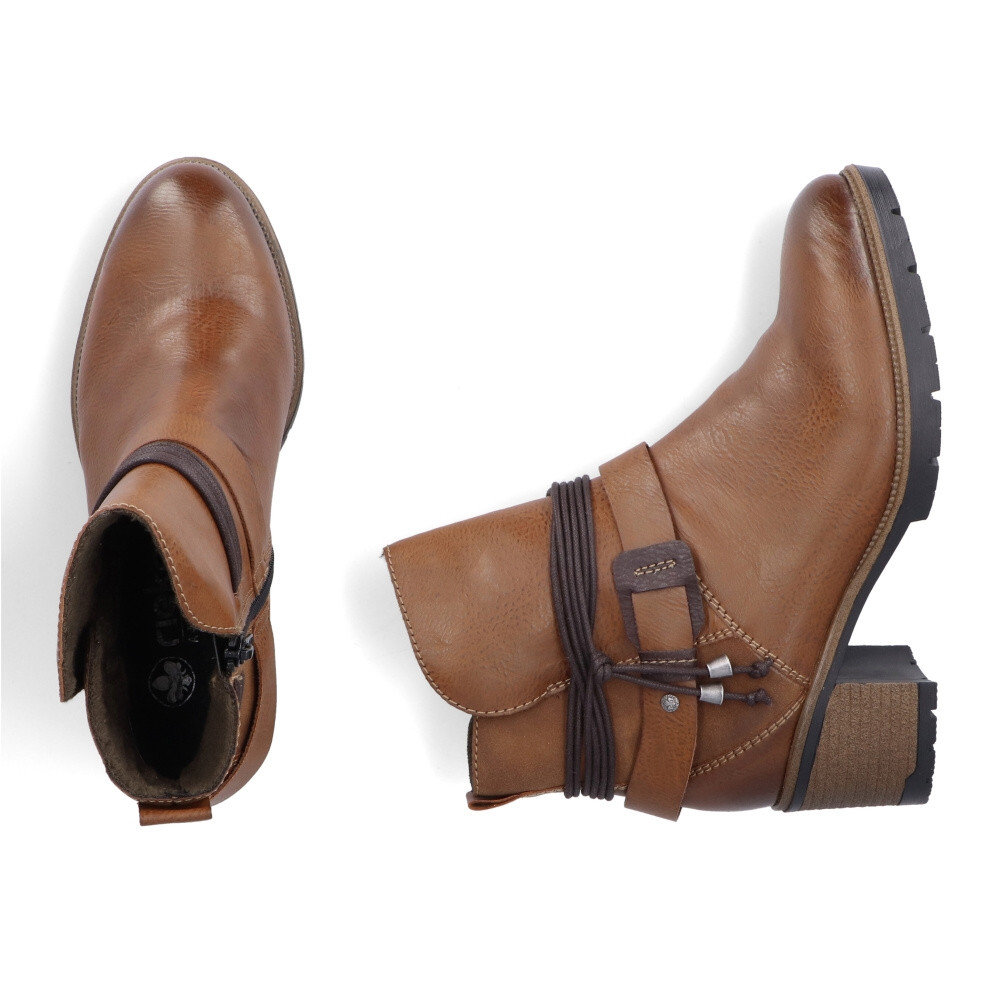 detail Dámská kotníková obuv RIEKER 77580-24 hnědá W4