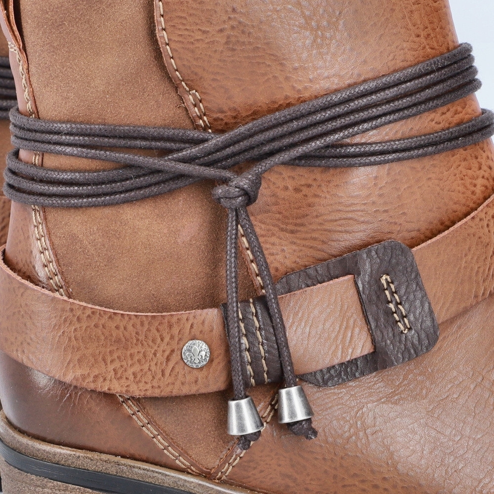 detail Dámská kotníková obuv RIEKER 77580-24 hnědá W4