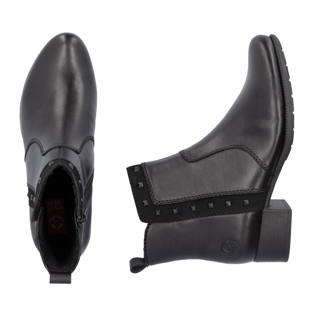 detail Dámská kotníková obuv RIEKER 78657-00 černá W4