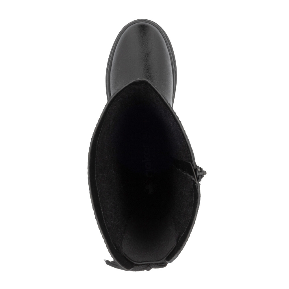 detail Dámské kozačky RIEKER 78856-00 černá W4