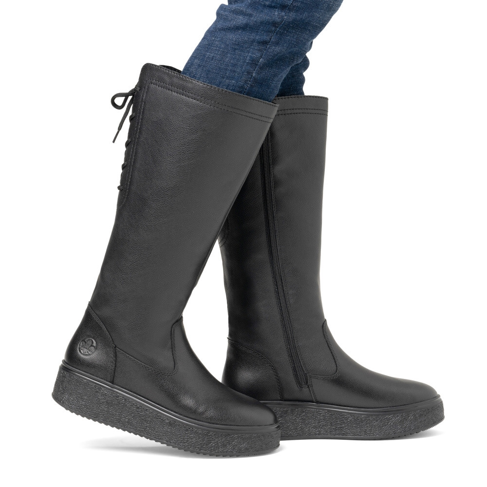 detail Dámské kozačky RIEKER 78856-00 černá W4