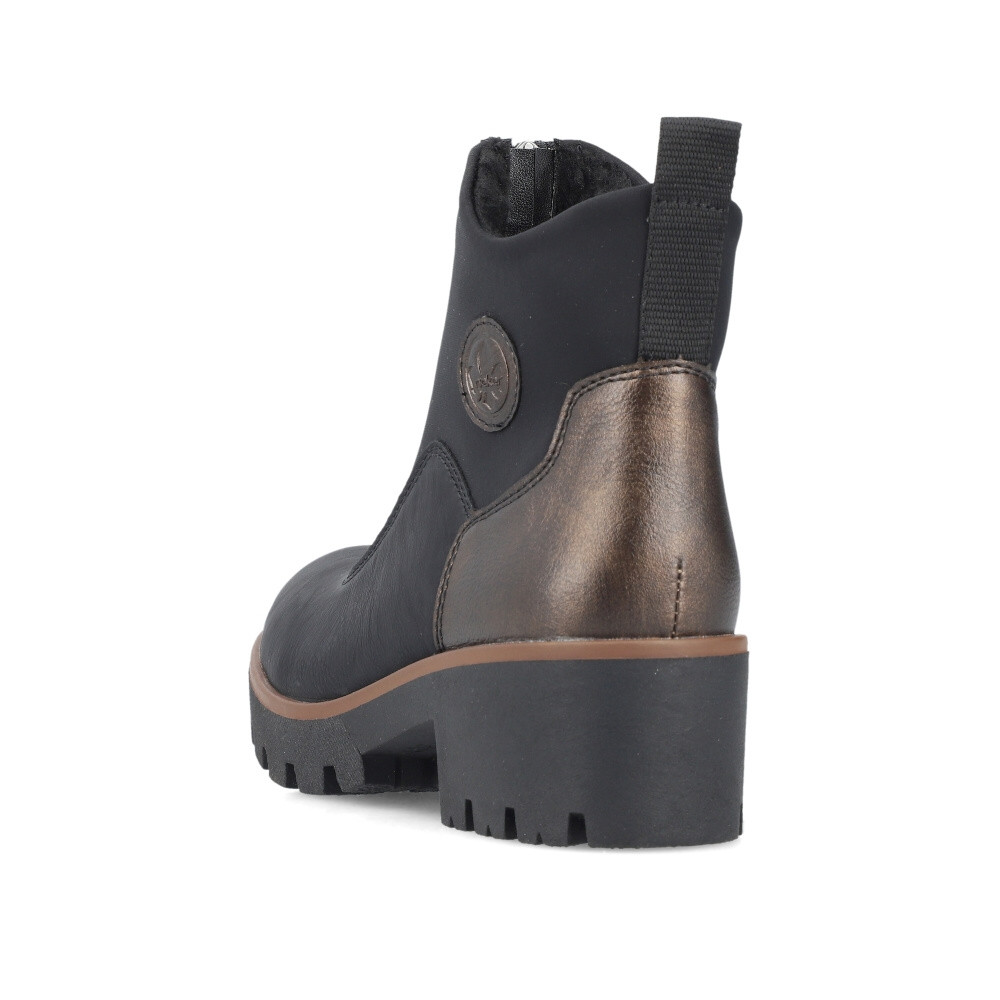 detail Dámská kotníková obuv RIEKER 79281-00 černá W4