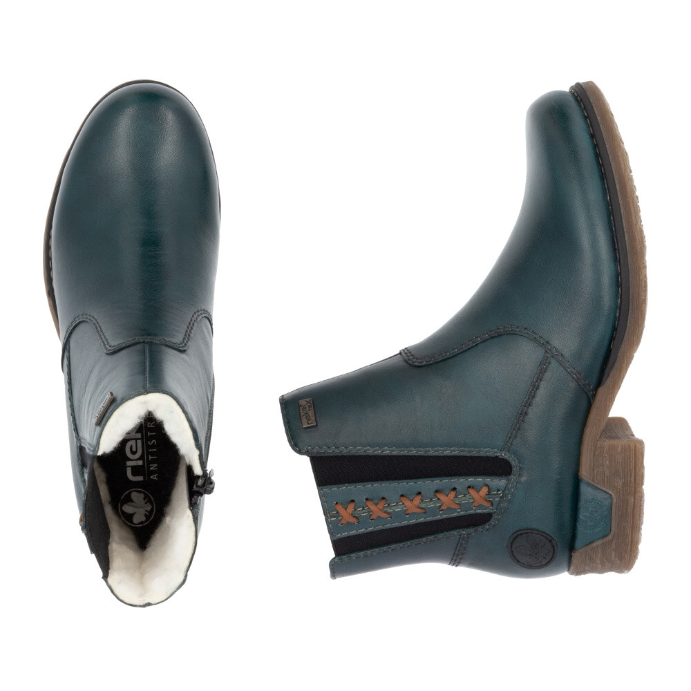 detail Dámská kotníková obuv RIEKER 79653-12 modrá W4