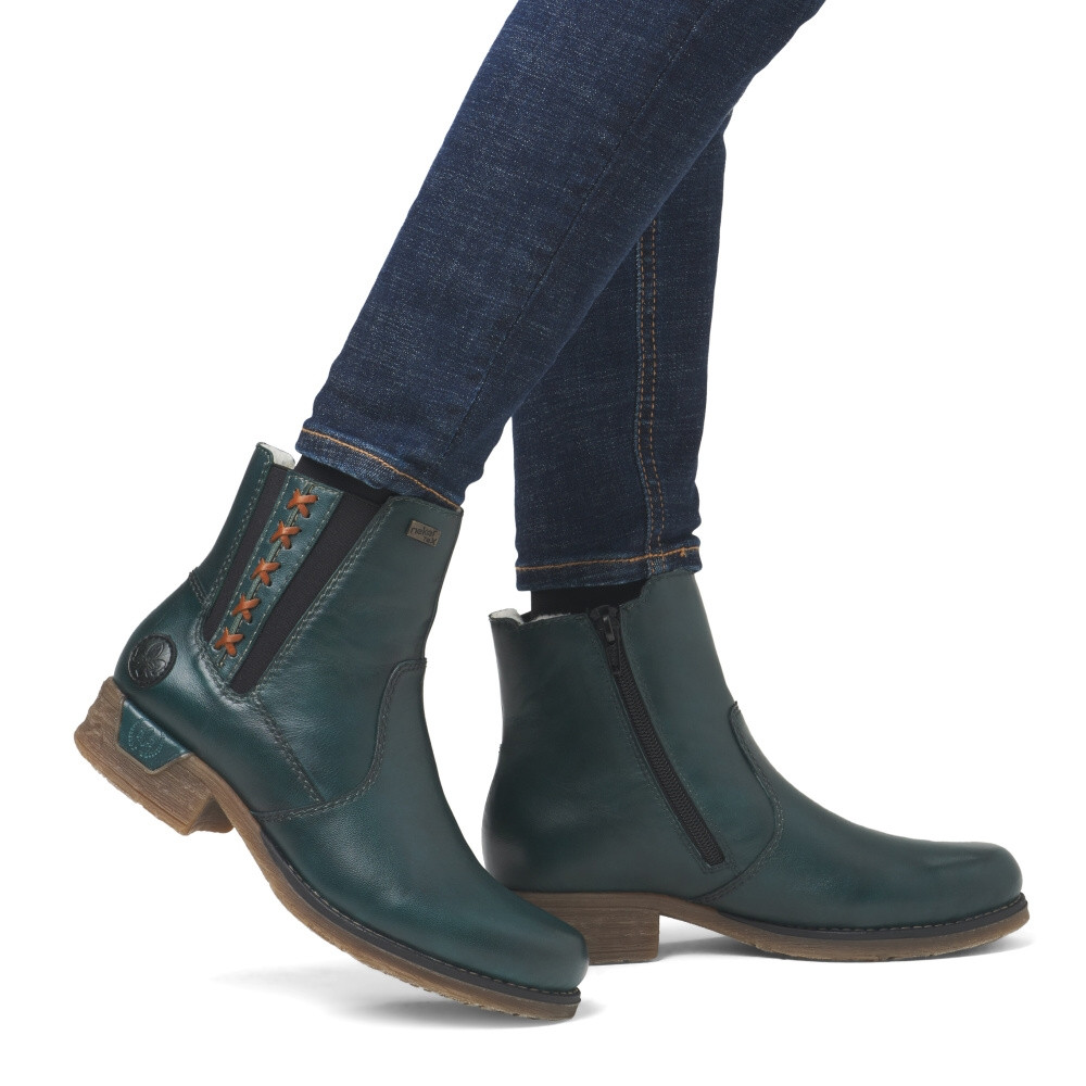 detail Dámská kotníková obuv RIEKER 79653-12 modrá W4