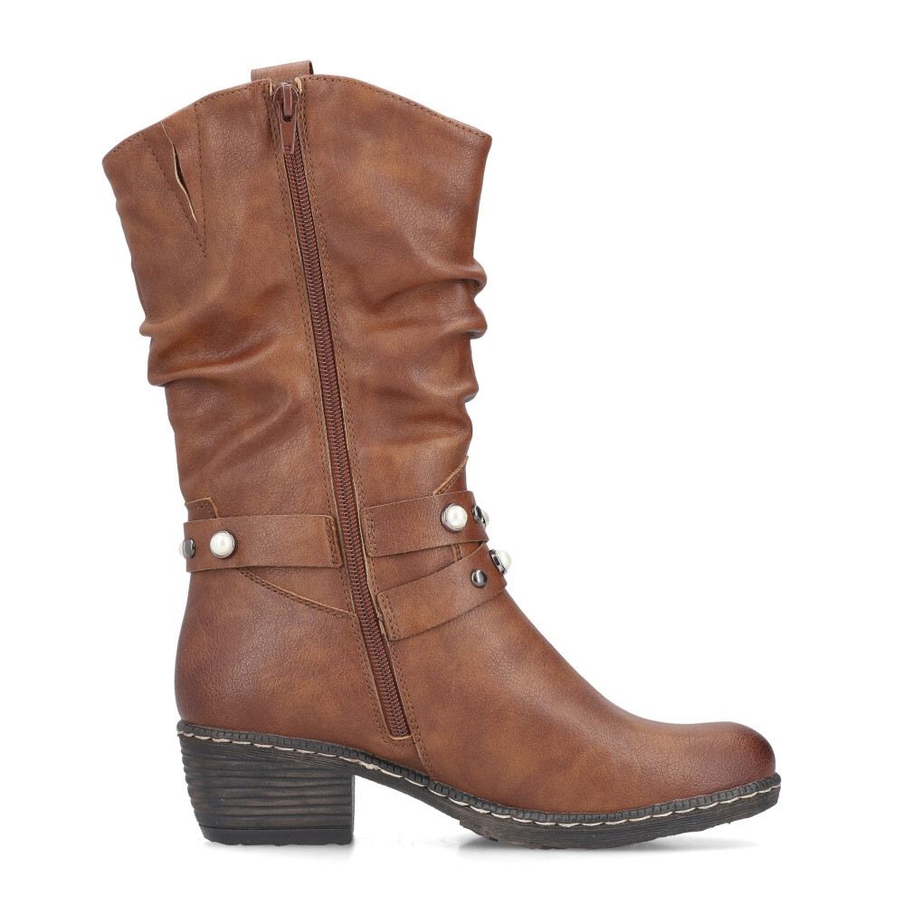 detail Dámske čižmy RIEKER 93776-24 hnedá W4