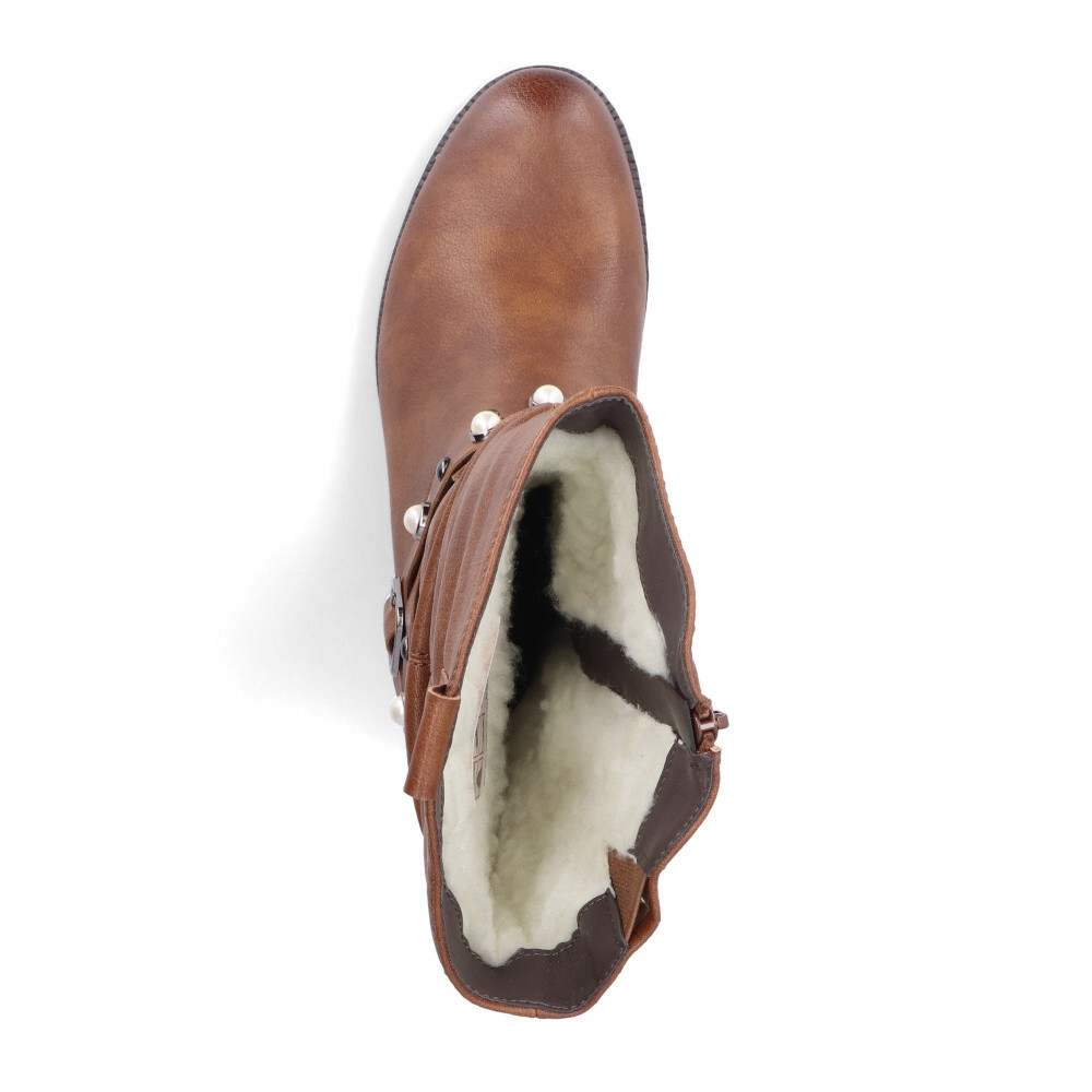 detail Dámske čižmy RIEKER 93776-24 hnedá W4