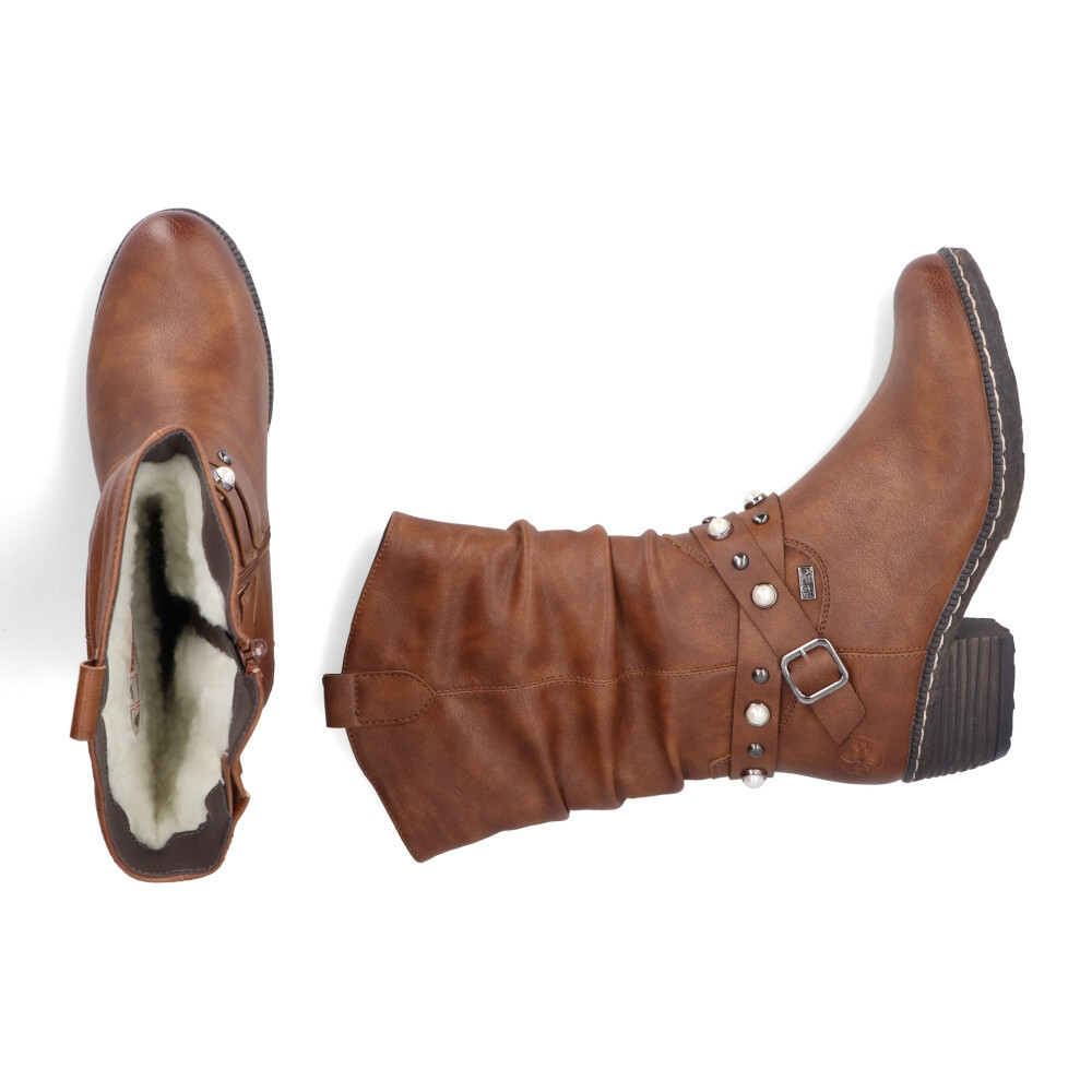 detail Dámske čižmy RIEKER 93776-24 hnedá W4