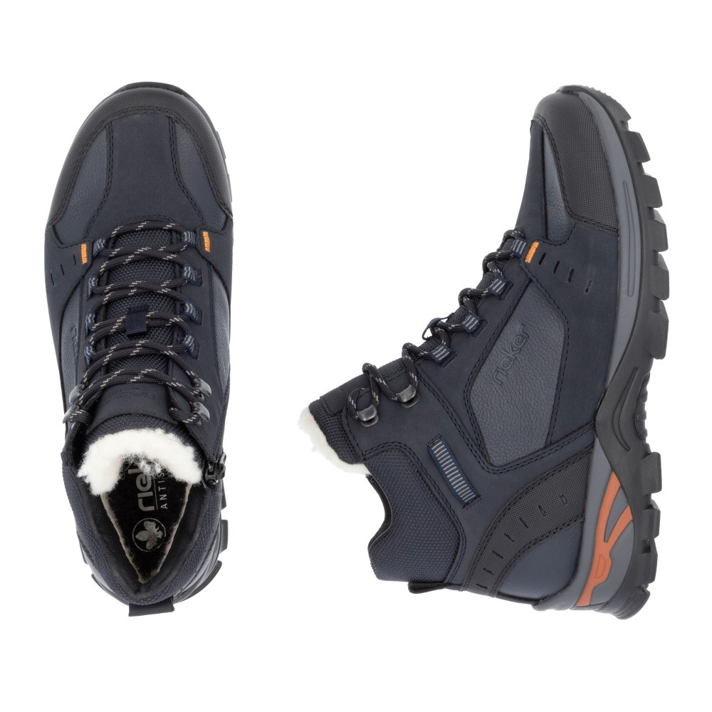 detail Pánska členková obuv RIEKER B6804-14 modrá W5