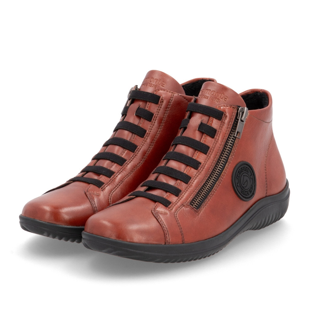 detail Dámská kotníková obuv REMONTE D1E70-38 oranžová W4