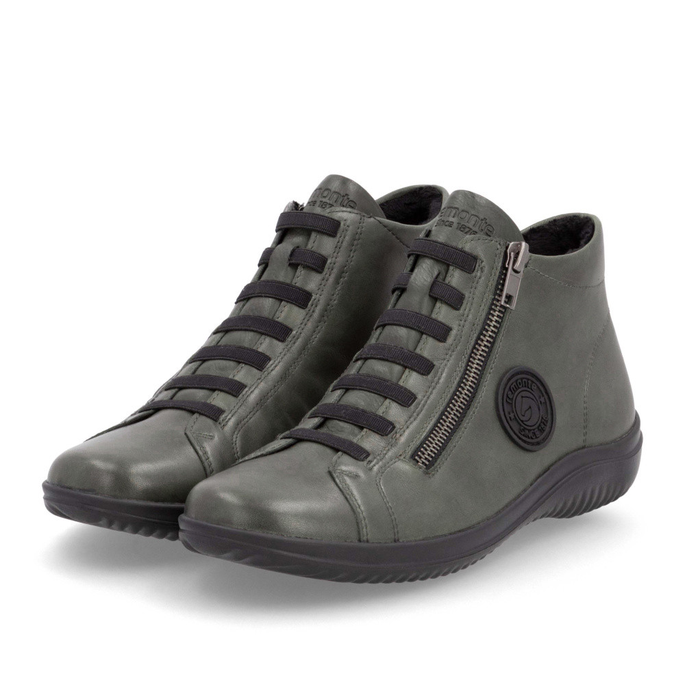 detail Dámská kotníková obuv REMONTE D1E70-52 zelená W4