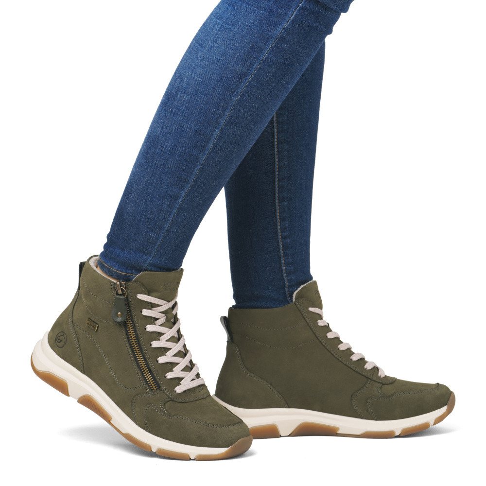 detail Dámská kotníková obuv REMONTE D1S71-54 zelená W4