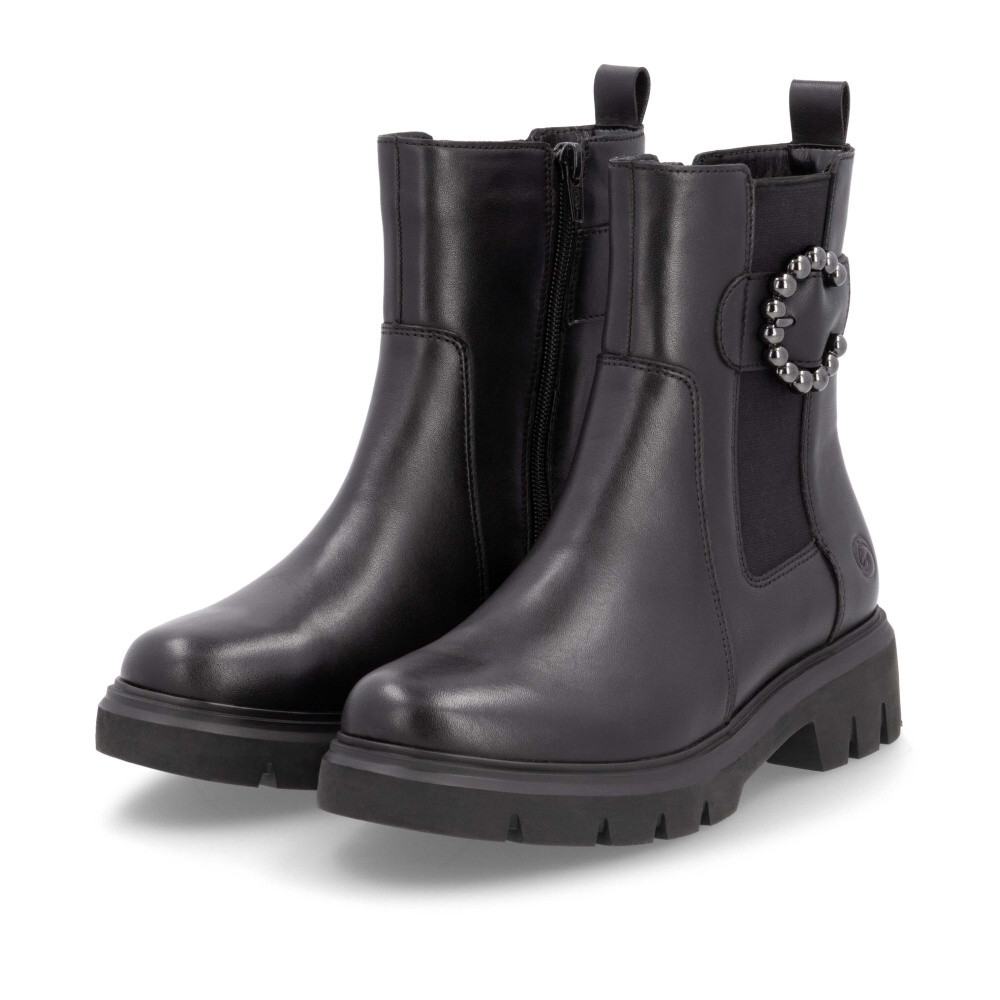 detail Dámská kotníková obuv REMONTE D1W74-00 černá W4